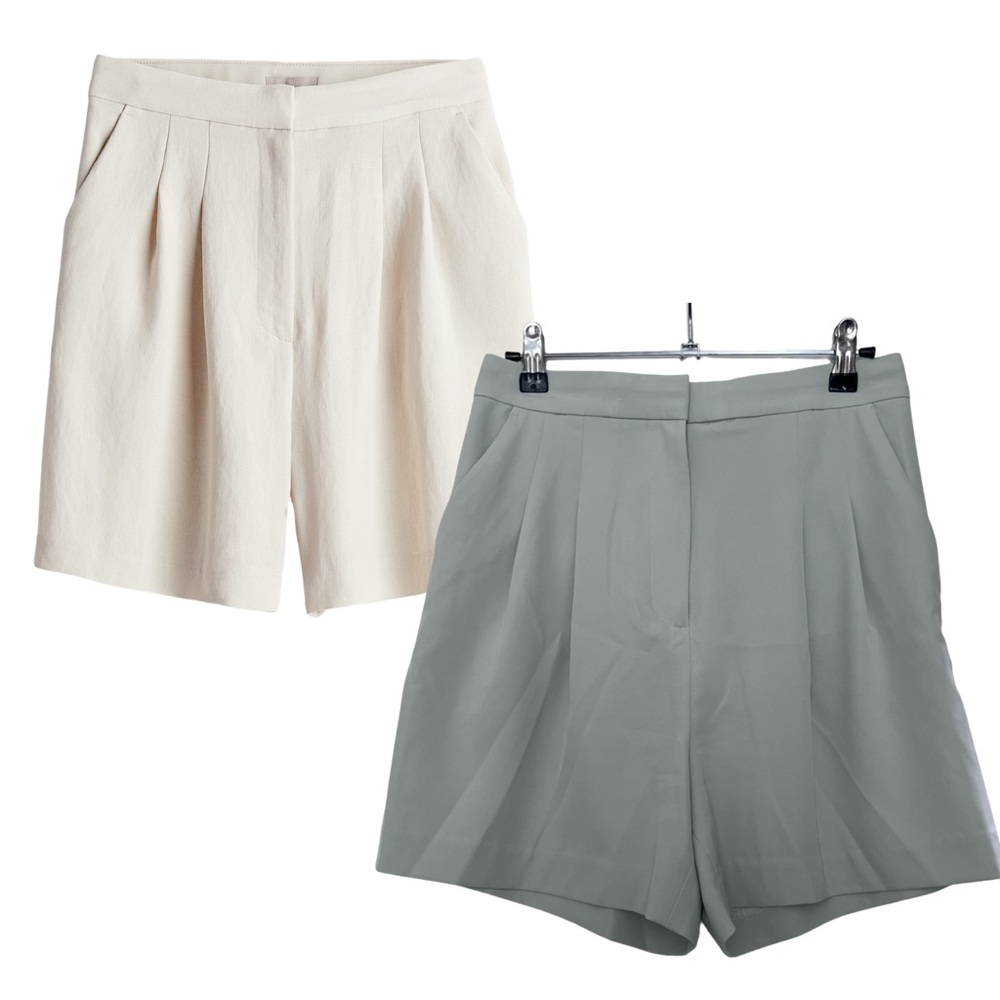 H&M Knee-Length Dress Shorts - Mint Green